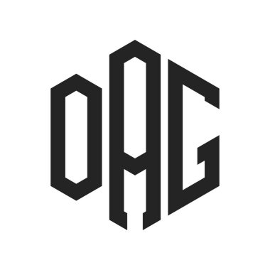 OAG Logo Tasarımı. İlk Harf OAG Monogram Logosu Hexagon şekli ile