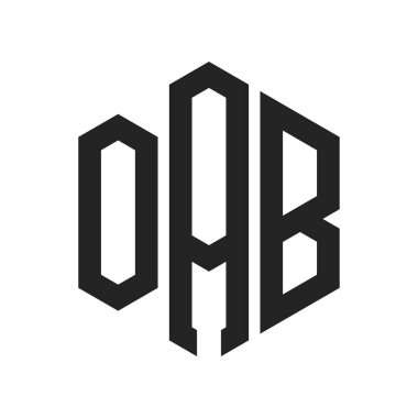 OAB Logo Tasarımı. Altıgen şekilli ilk Harf OAB Monogram Logosu