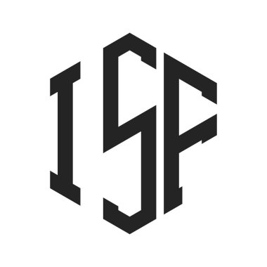 ISF Logo Design. Initial Letter ISF Monogram Logo using Hexagon shape clipart