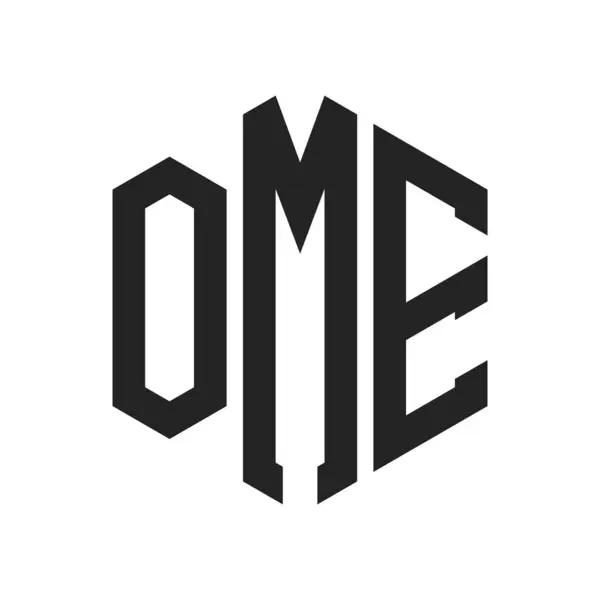 stock vector OME Logo Design. Initial Letter OME Monogram Logo using Hexagon shape