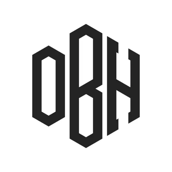 stock vector OBH Logo Design. Initial Letter OBH Monogram Logo using Hexagon shape