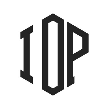 IOP Logo Design. Initial Letter IOP Monogram Logo using Hexagon shape clipart