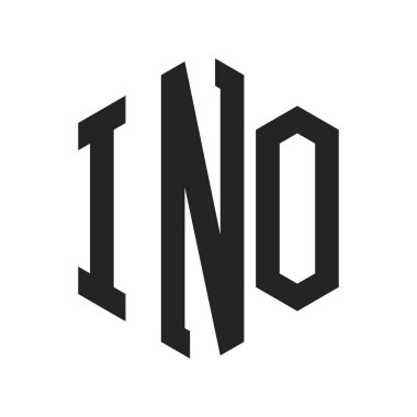 INO Logo Design. Initial Letter INO Monogram Logo using Hexagon shape clipart