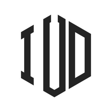 IUD Logo Tasarımı. Altıgen şekilli İlk Harf IUD Monogram Logosu
