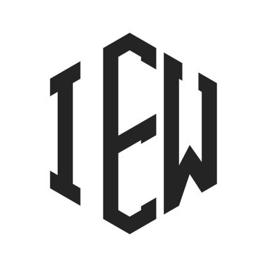 IEW Logo Design. Initial Letter IEW Monogram Logo using Hexagon shape clipart