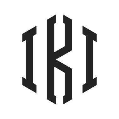 IKI Logo Design. Initial Letter IKI Monogram Logo using Hexagon shape clipart