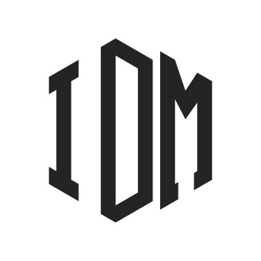 IDM Logo Design. Initial Letter IDM Monogram Logo using Hexagon shape clipart
