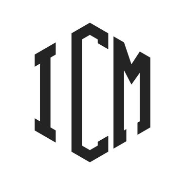 ICM Logo Design. Initial Letter ICM Monogram Logo using Hexagon shape clipart