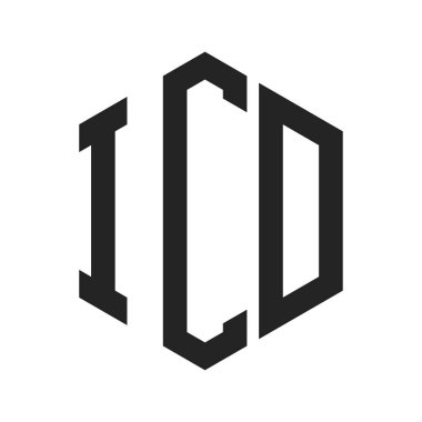 ICD Logo Design. Initial Letter ICD Monogram Logo using Hexagon shape clipart