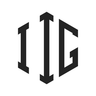 IIG Logo Tasarımı. Altıgen şekilli IIG harfli monogram logosu