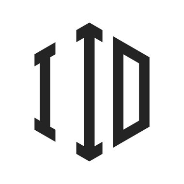 IID Logo Tasarımı. Altıgen şekil kullanan İlk Harf Kimlik Monogramı Logosu