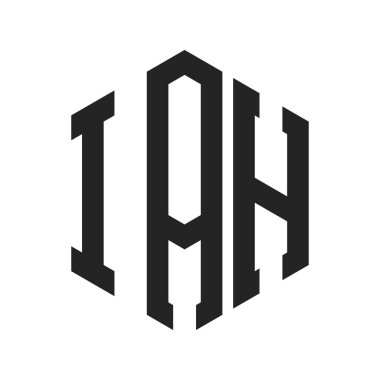 IAH Logo Tasarımı. Altıgen şekilli ilk Harf IAH Monogram Logosu