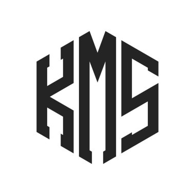 KMS Logo Design. Initial Letter KMS Monogram Logo using Hexagon shape clipart