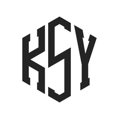KSY Logo Design. Initial Letter KSY Monogram Logo using Hexagon shape