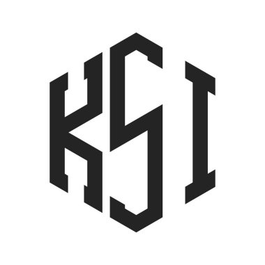KSI Logo Design. Initial Letter KSI Monogram Logo using Hexagon shape