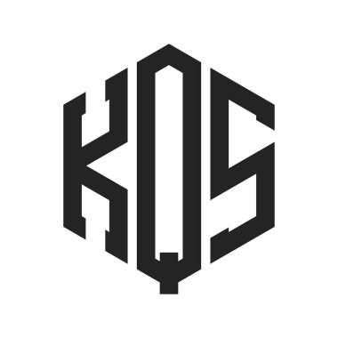 KQS Logo Tasarımı. Altıgen şekil kullanan ilk Harf KQS Monogram Logosu