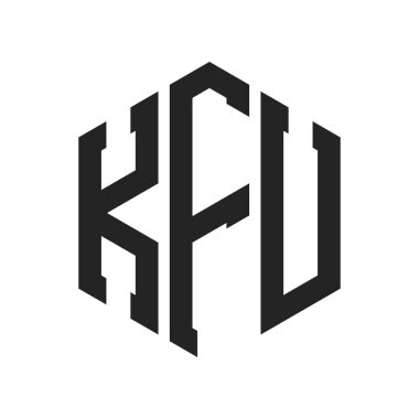 KFU Logo Tasarımı. Altıgen şekil kullanan ilk Harf KFU Monogram Logosu