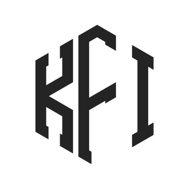 KFI Logo Tasarımı. Altıgen şekil kullanan ilk Harf KFI Monogram Logosu