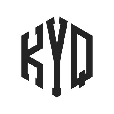 KYQ Logo Tasarımı. Altıgen şekil kullanan ilk Harf KYQ Monogram Logosu