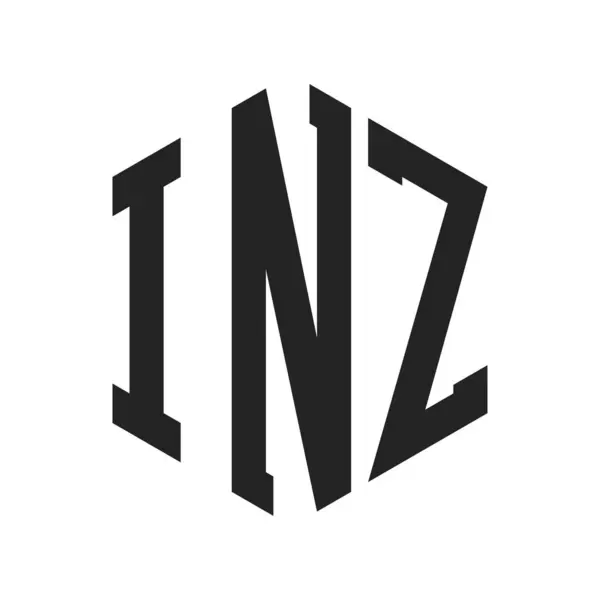 stock vector INZ Logo Design. Initial Letter INZ Monogram Logo using Hexagon shape
