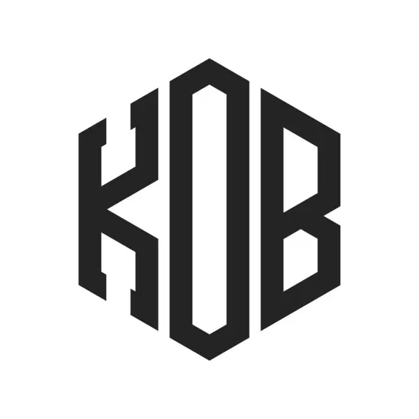 stock vector KOB Logo Design. Initial Letter KOB Monogram Logo using Hexagon shape