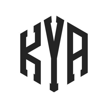 KYA Logo Tasarımı. Altıgen şekil kullanan ilk Harf KYA Monogram Logosu
