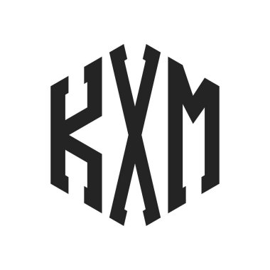 KXM Logo Tasarımı. Altıgen şekil kullanan ilk Harf KXM Monogram Logosu