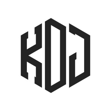 KDJ Logo Tasarımı. Altıgen şekil kullanan ilk Harf KDJ Monogram Logosu