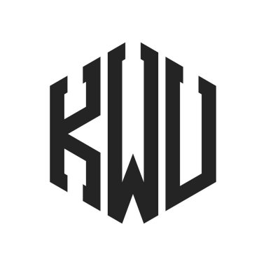 KWU Logo Tasarımı. Altıgen şekil kullanan ilk Harf KWU Monogram Logosu