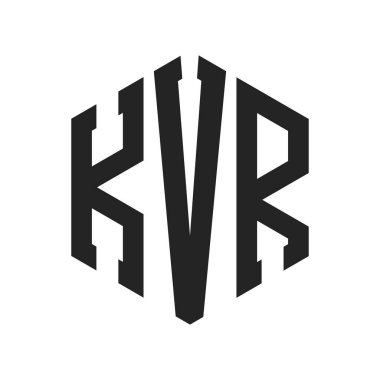 KVR Logo Tasarımı. Altıgen şekil kullanan ilk Harf KVR Monogram Logosu