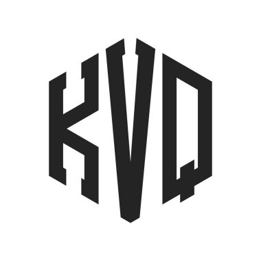 KVQ Logo Tasarımı. Altıgen şekil kullanan ilk Harf KVQ Monogram Logosu