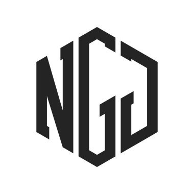 NGJ Logo Tasarımı. Altıgen şekilli ilk Harf NGJ Monogram Logosu