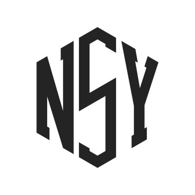 NSY Logo Tasarımı. Altıgen şekilli ilk Harf NSY Monogram Logosu