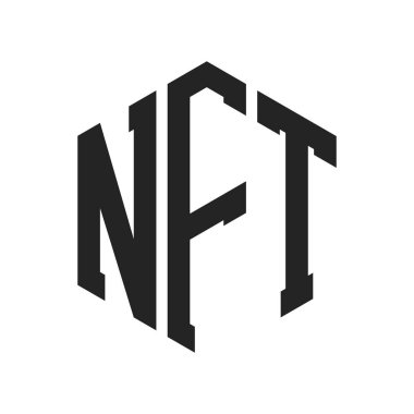 NFT Logo Tasarımı. Altıgen şekil kullanan ilk Harf NFT Monogram Logosu