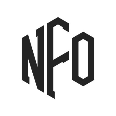 NFO Logo Tasarımı. Altıgen şekilli ilk Harf NFO Monogram Logosu