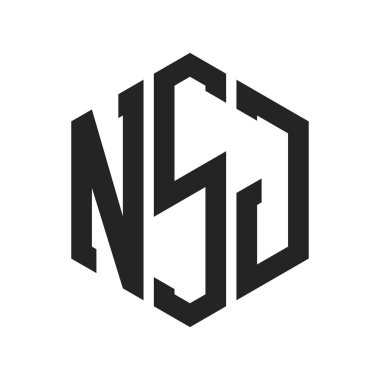 NSJ Logo Tasarımı. Altıgen şekil kullanan ilk Harf NSJ Monogram Logosu