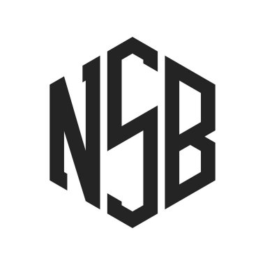 NSB Logo Design. Initial Letter NSB Monogram Logo using Hexagon shape clipart