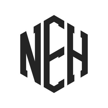 NEH Logo Tasarımı. Altıgen şekil kullanan İlk Harf NEH Monogram Logosu