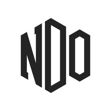 NDO Logo Design. Initial Letter NDO Monogram Logo using Hexagon shape clipart