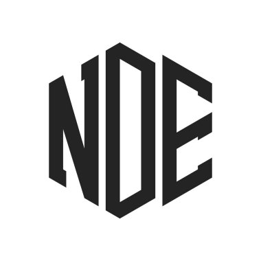 NDE Logo Tasarımı. Altıgen şekil kullanan ilk Harf NDE Monogram Logosu