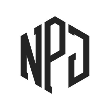 NPJ Logo Tasarımı. Altıgen şekilli NPJ harfli monogram logosu