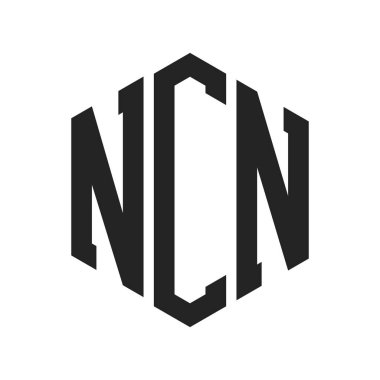 NCN Logo Tasarımı. İlk Harf NCN Monogram Logosu Altıgen şekilli