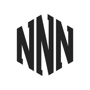 NNN Logo Design. Initial Letter NNN Monogram Logo using Hexagon shape clipart