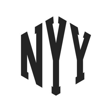 New York Logo Tasarımı. Altıgen şekilli İlk Harf NYY Monogram Logosu