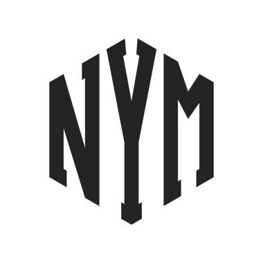 NYM Logo Tasarımı. Altıgen şekilli İlk Harf NYM Monogram Logosu
