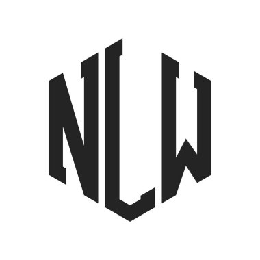 NLW Logo Design. Initial Letter NLW Monogram Logo using Hexagon shape