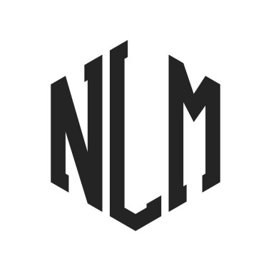 NLM Logo Design. Initial Letter NLM Monogram Logo using Hexagon shape clipart
