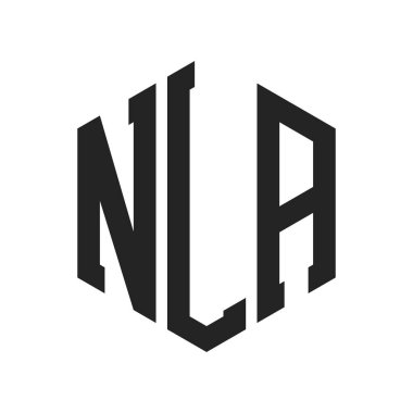 NLA Logo Design. Initial Letter NLA Monogram Logo using Hexagon shape clipart