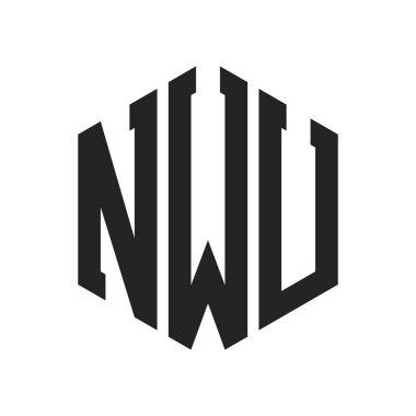 NWU Logo Tasarımı. Altıgen şekilli ilk Harf NWU Monogram Logosu