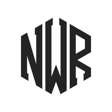 NWR Logo Design. Initial Letter NWR Monogram Logo using Hexagon shape clipart